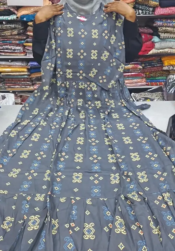 Premium Rayon Full Length Maxi Gown | MG115